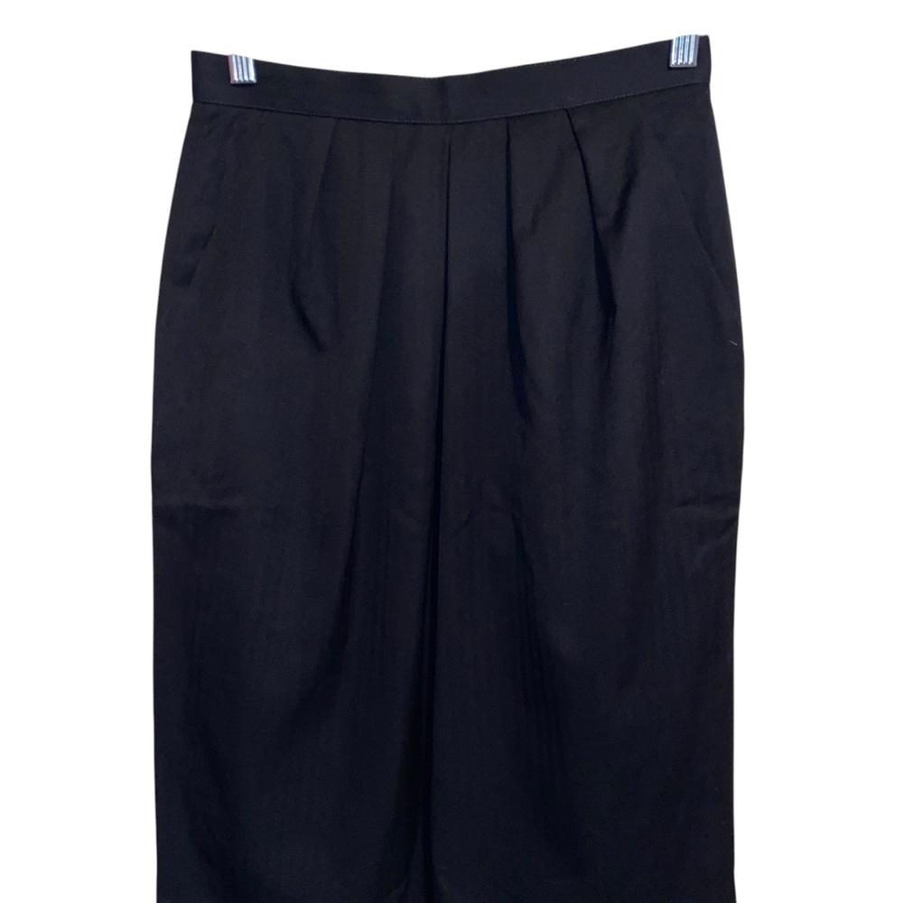 Pendleton Skirt Womens Small 27” Waist 100% Wool Pencil Pockets Secretary Black - Picture 2 of 12